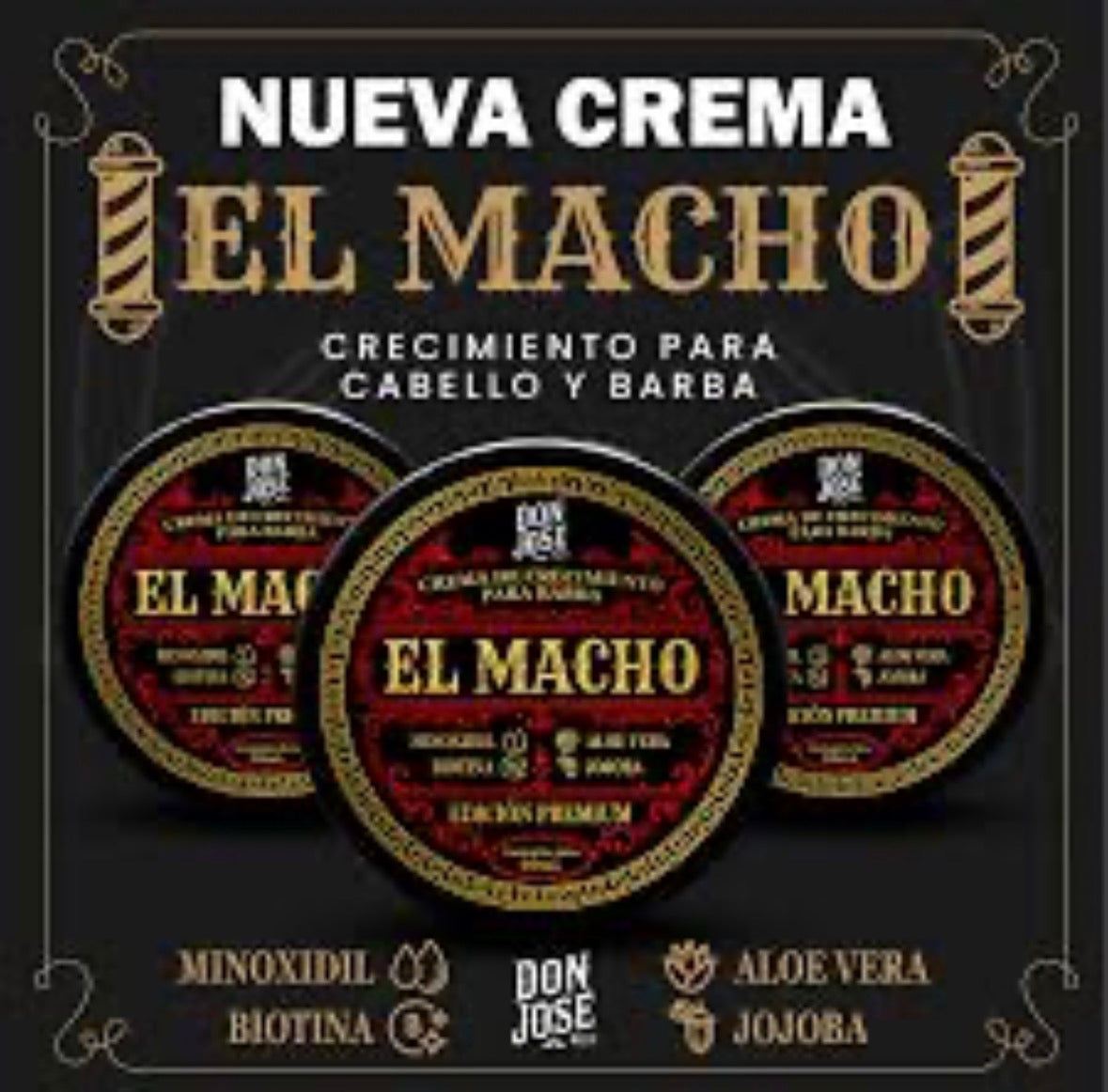 Don José El Macho Cera Para Barba 90ml. Fardo Q305/12u.