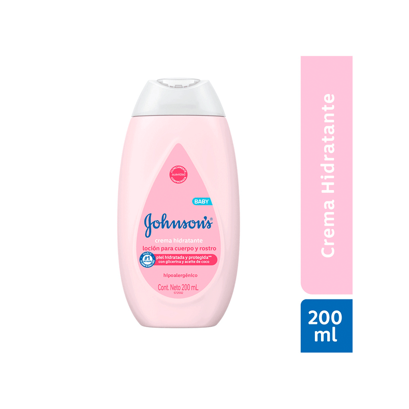 Johnsons crema hidratante 200ml/ Fardo Q330 de 12U