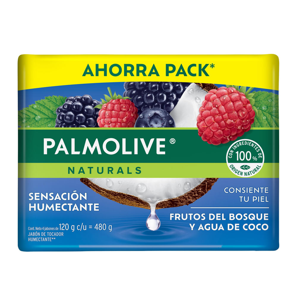 Palmolive pack de 4 Frutos del bosque y Coco Fardo Q415/18U
