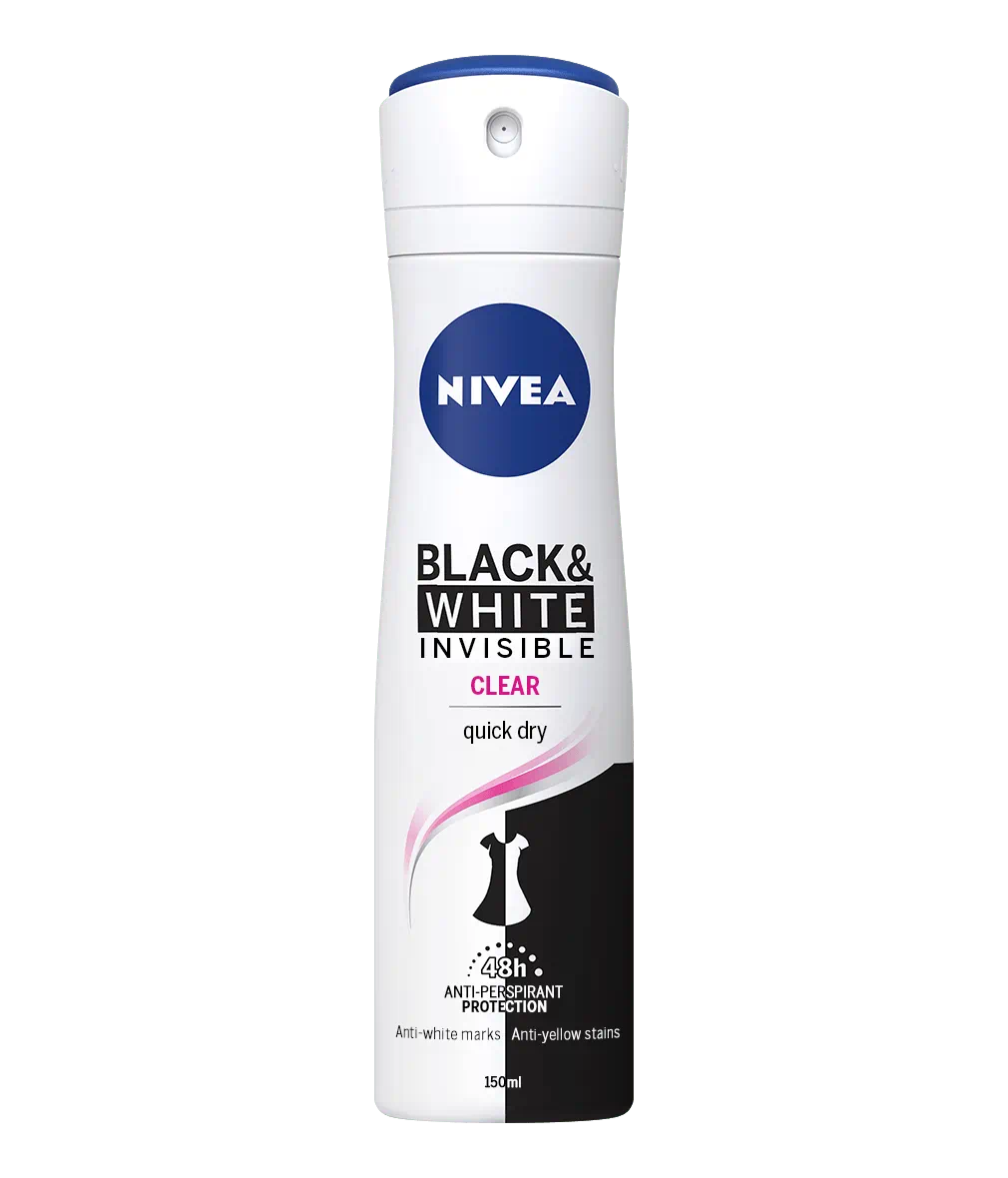 Nivea Black&White Invisible Clear 150ml/ Fardo Q265 de 12U