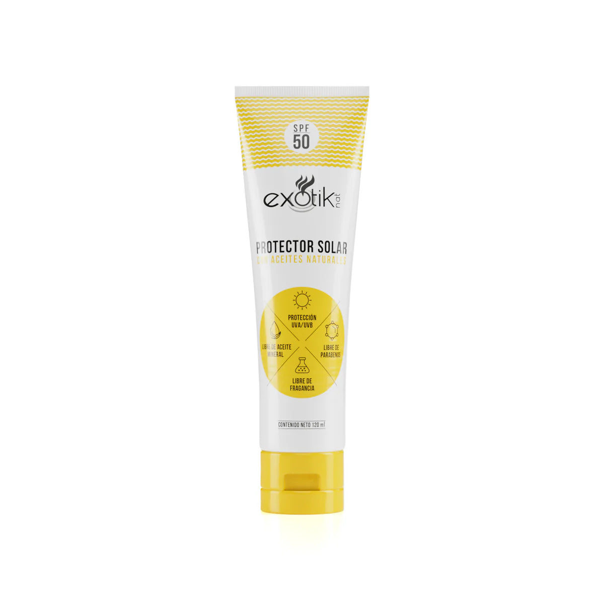 Protector solar exotik nat FPS 50 120ml / fardo Q1080 de 12