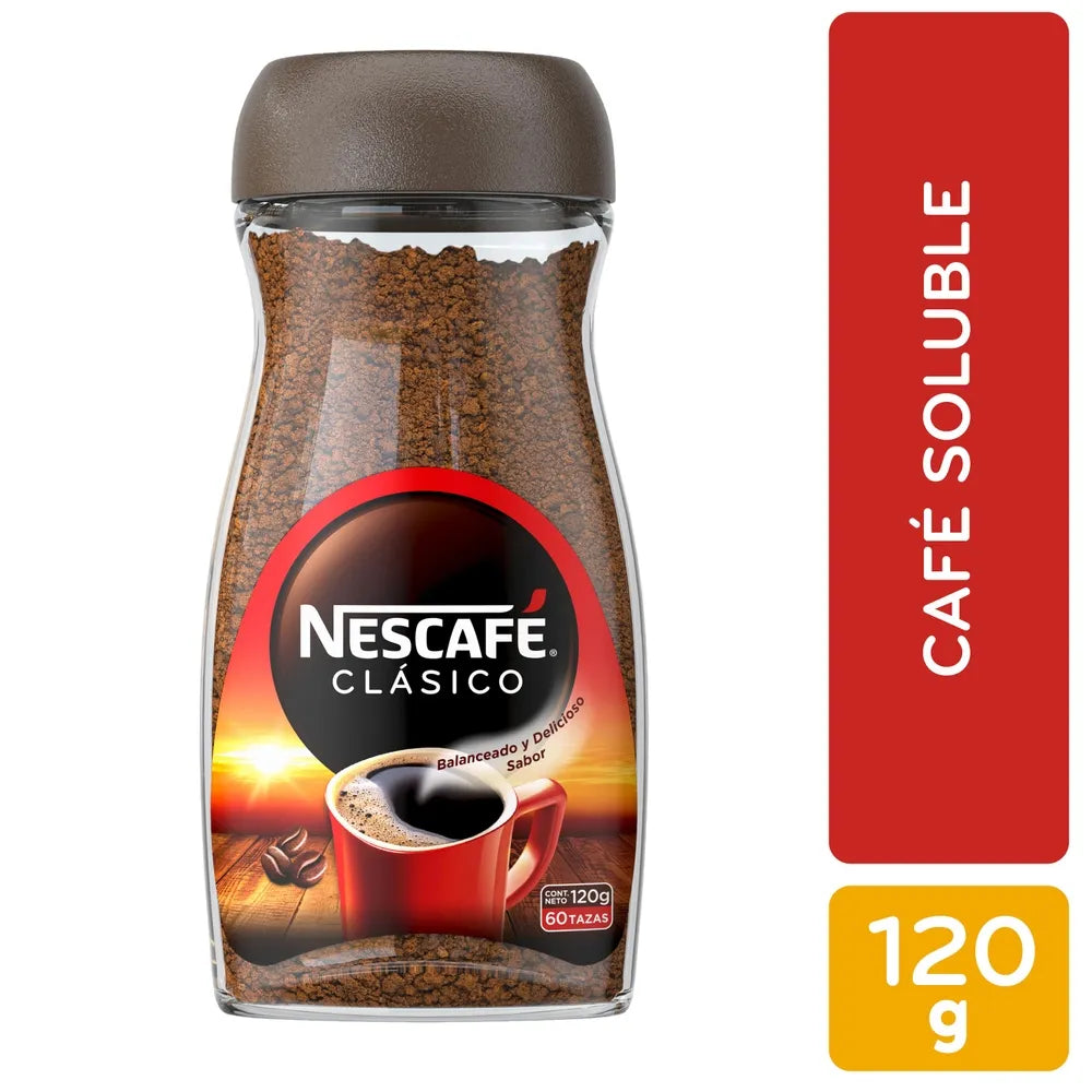 Nescafé Clásico 120g/ Fardo Q570 de 12U