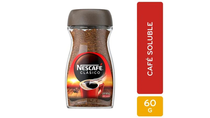 Nescafé Clásico 60g/ Fardo Q305 de 12U