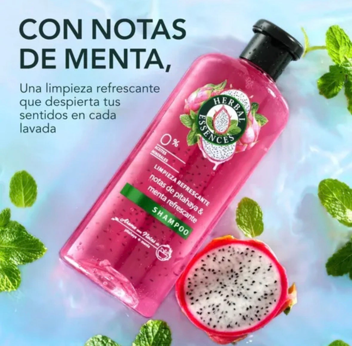 Herbal Sh Pitaya & Menta 400ml. Fardo Q460/12u.