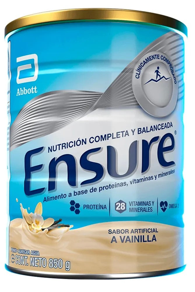 Ensure vainilla 850g/ fardo 3,600.00 de 12u