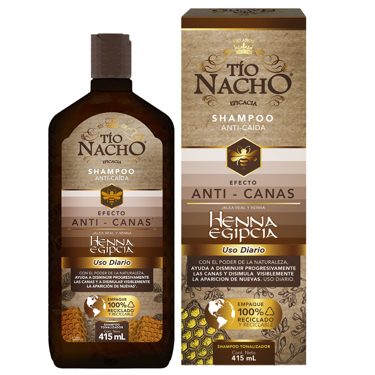 Tio nacho henna egipcia 415ml/ Fardo Q500 de 12U