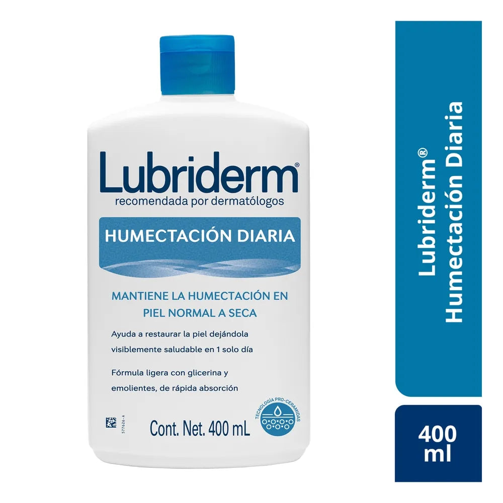 Lubriderm Humectación Diaria 400ml/ Fardo Q500 de 12U