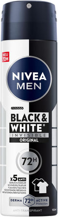 Nivea Men Black&White Invisible Original 150ml/ Fardo Q265 de 12U
