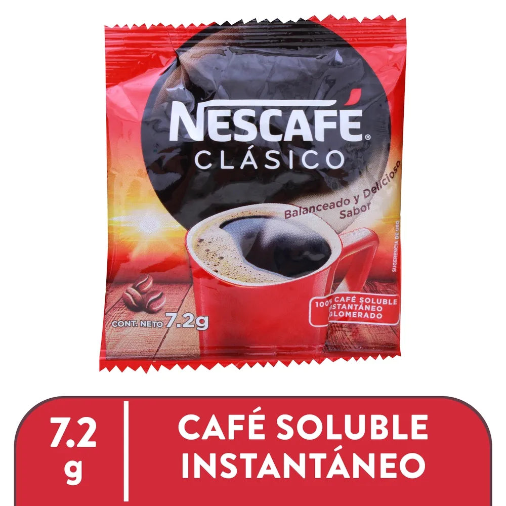 Nescafé 7.2g/ Fardo Q1,040 de 12 tiras de 34 sobres