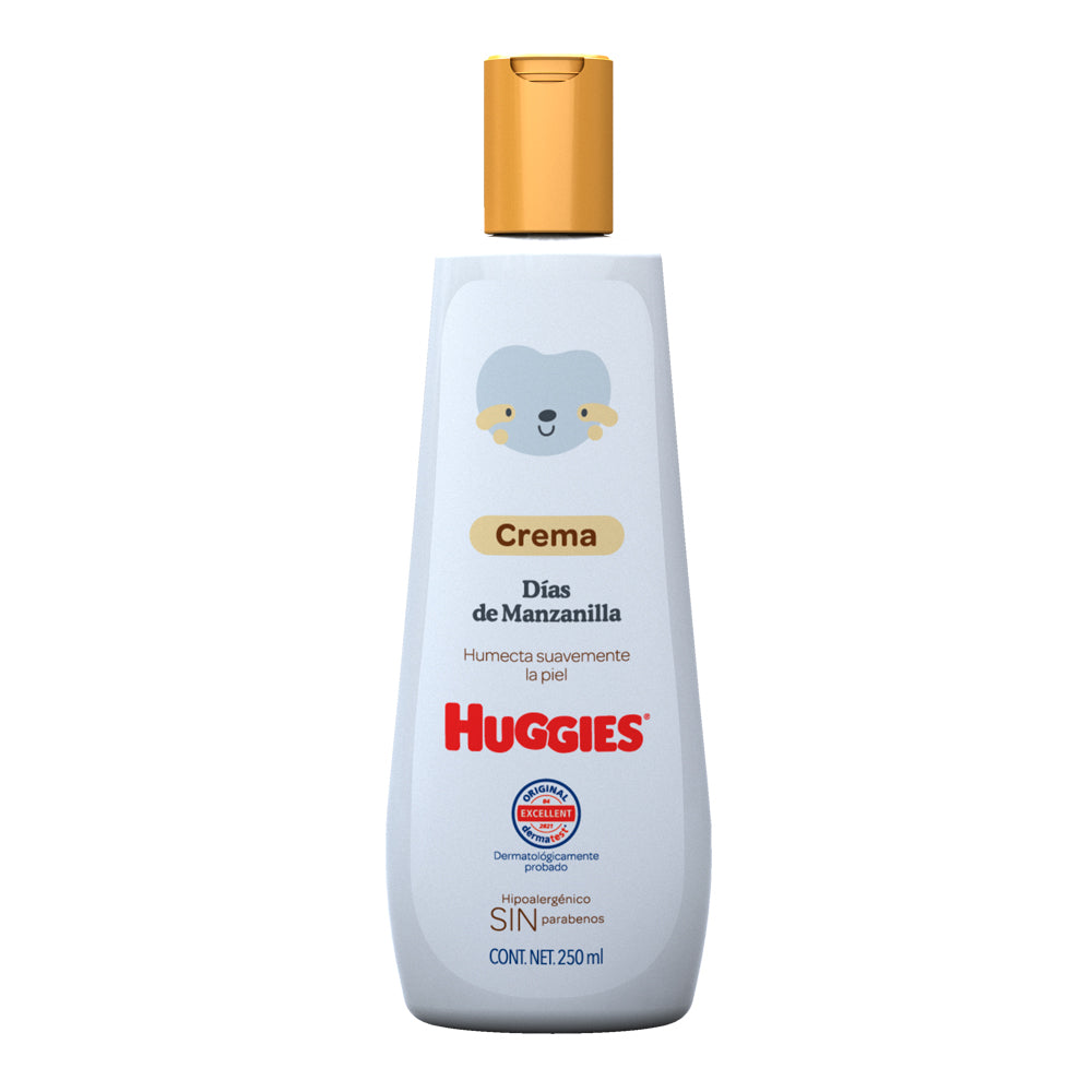 Huggies crema Dias de manzanilla 250ml/ fardo a 360 de 12u