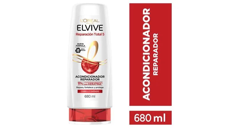 Elvive AC reparación total 5 680ml/ Fardo Q540 de 12 U