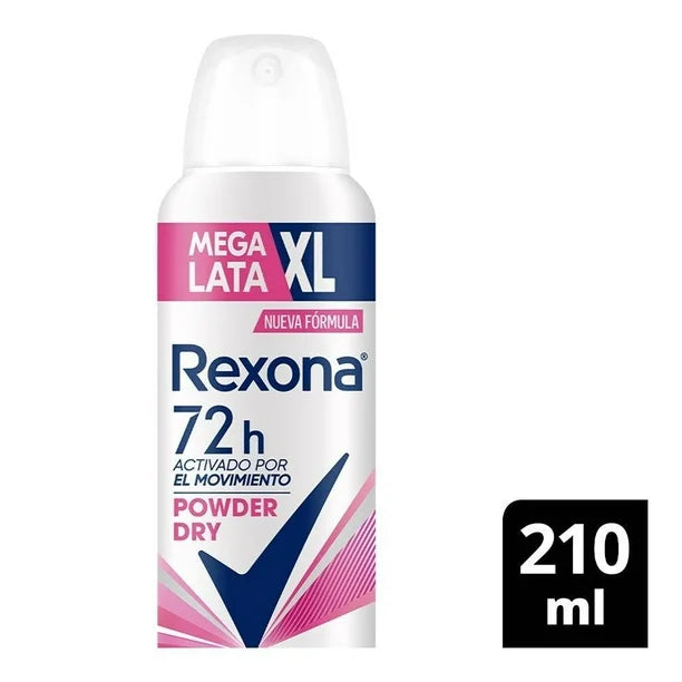 Rexona Powder Dry 210ml/ Fardo  Q390 de 12U