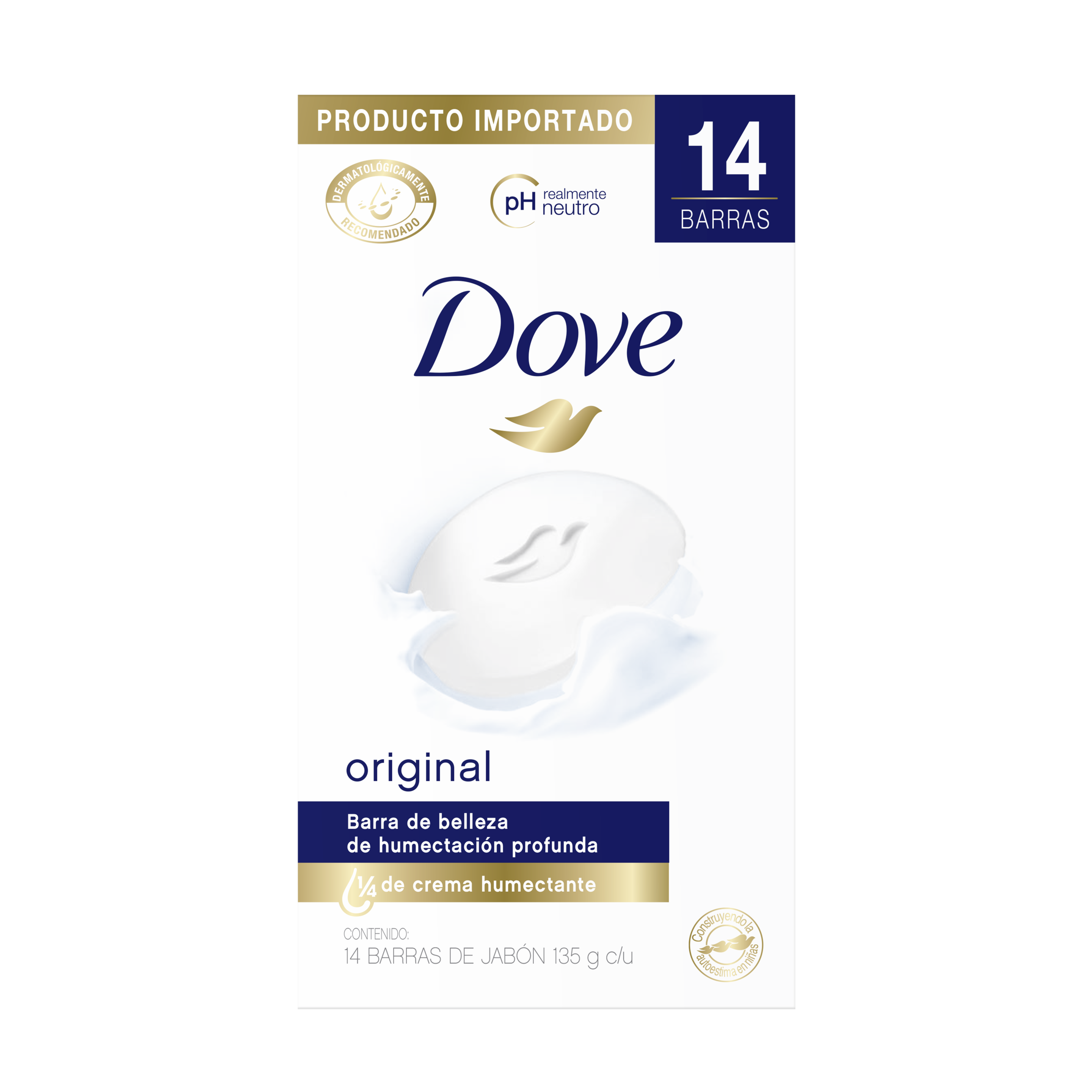 Dove original 14 Barras Fardo Q1,500 /10 U