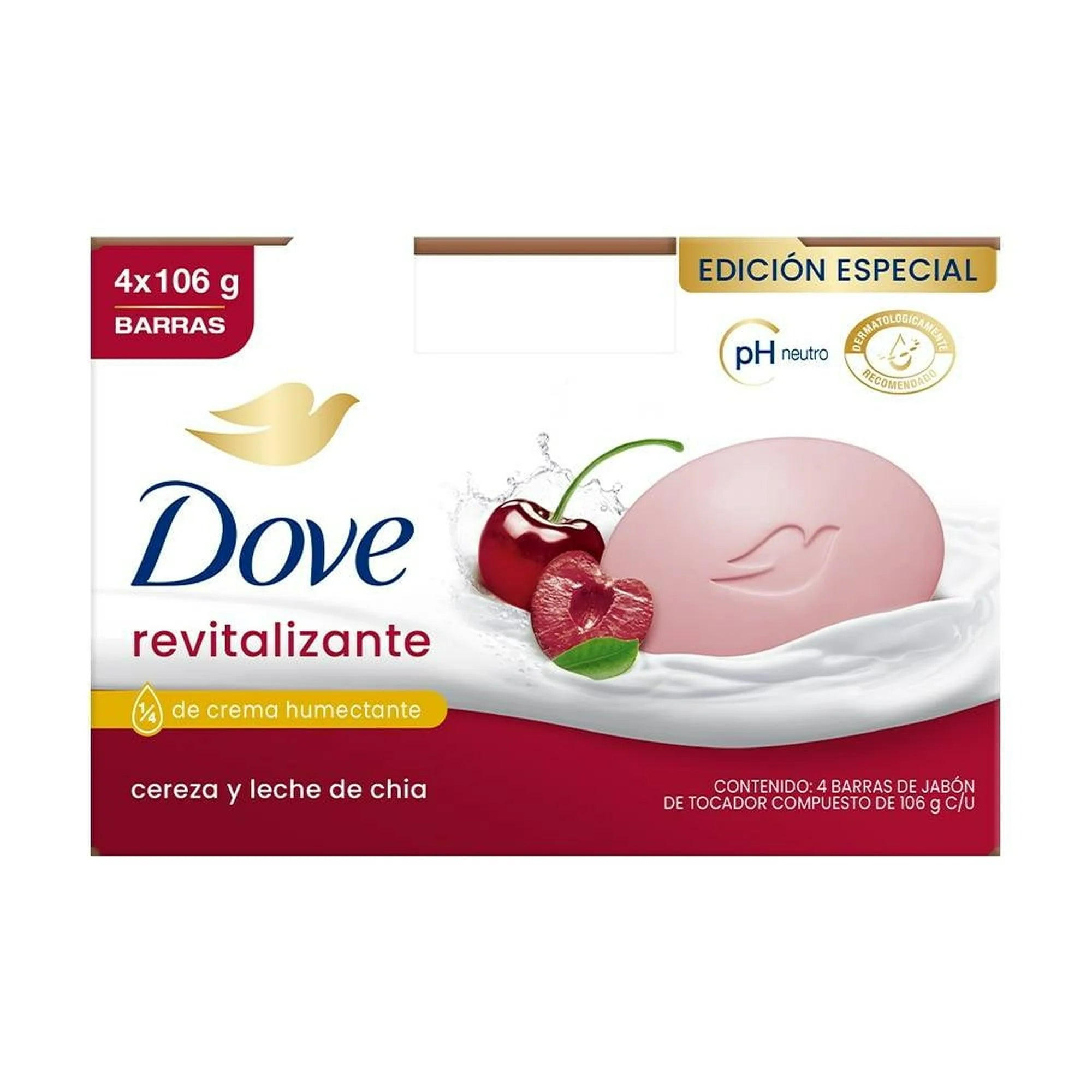 Dove Jabón Cereza 4 pack 106g C/U  /Fardo Q700/18U