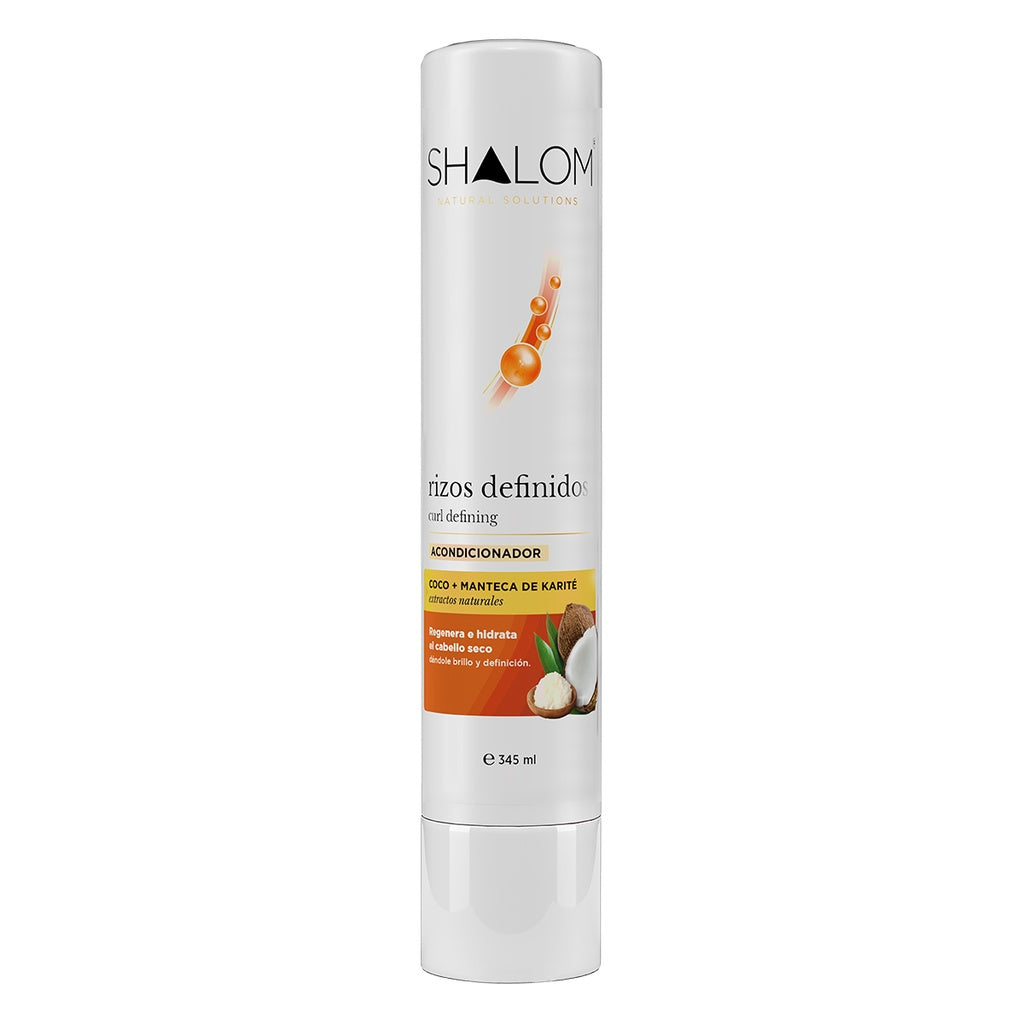 Shalom  AC rizos definidos 345ml/ Fardo Q255 de 12u