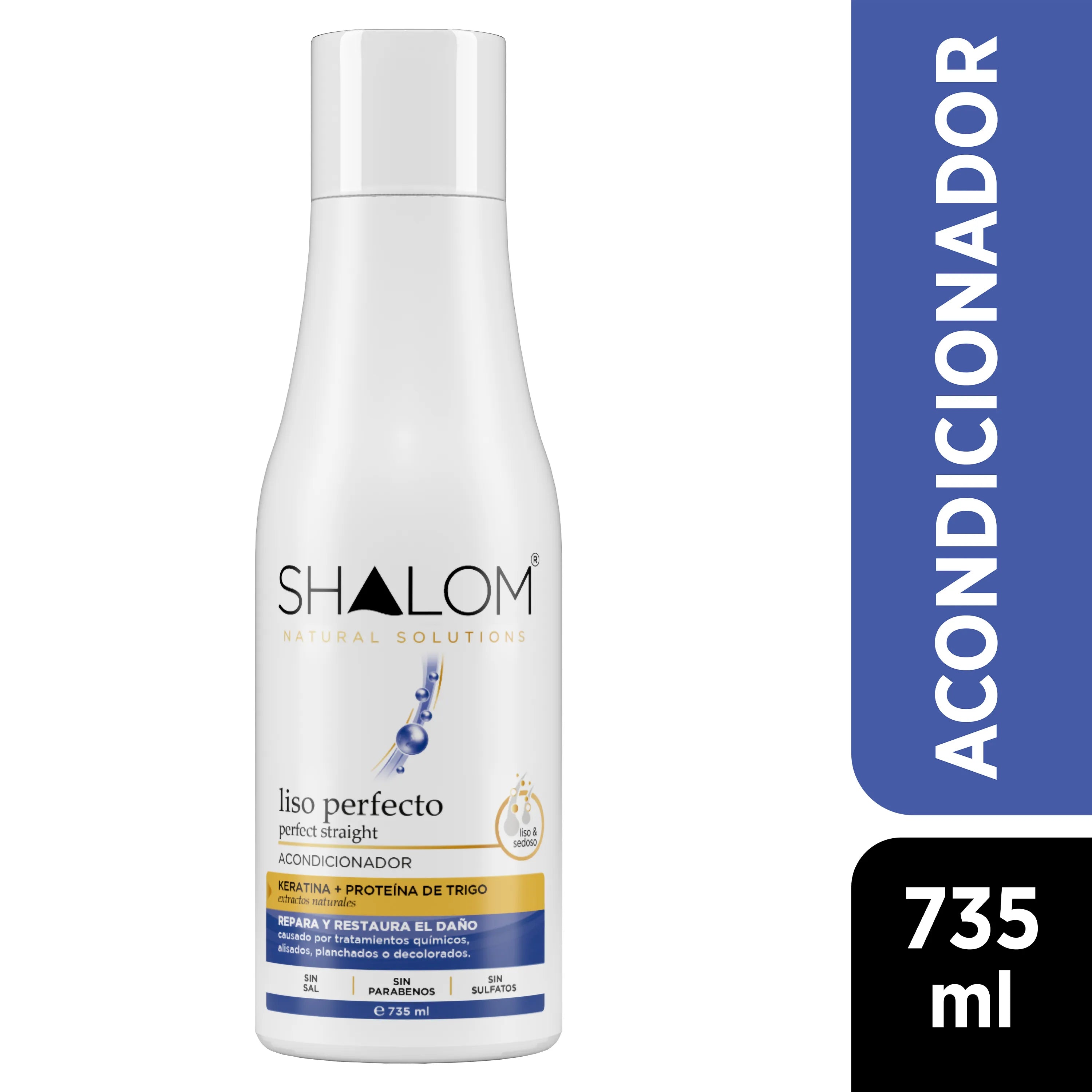 Shalom AC liso perfecto 735ml/ Fardo Q490 de 12u
