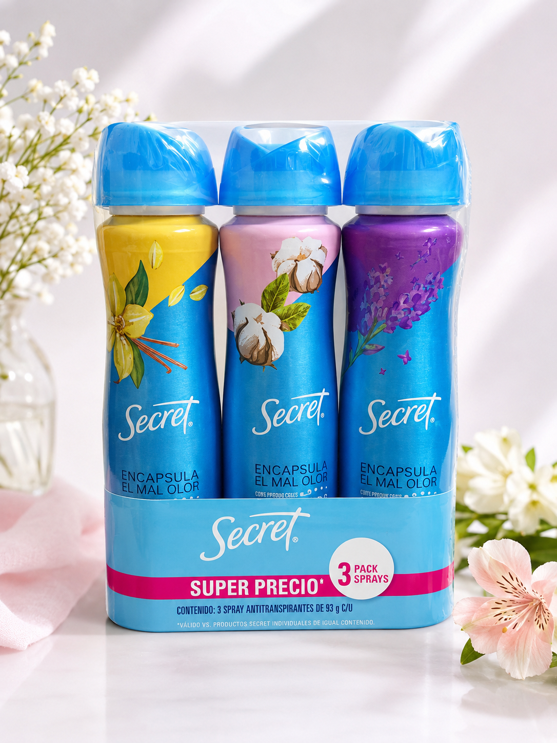 Secret Tripack 150mlc/u. Fardo Q270 4 pack