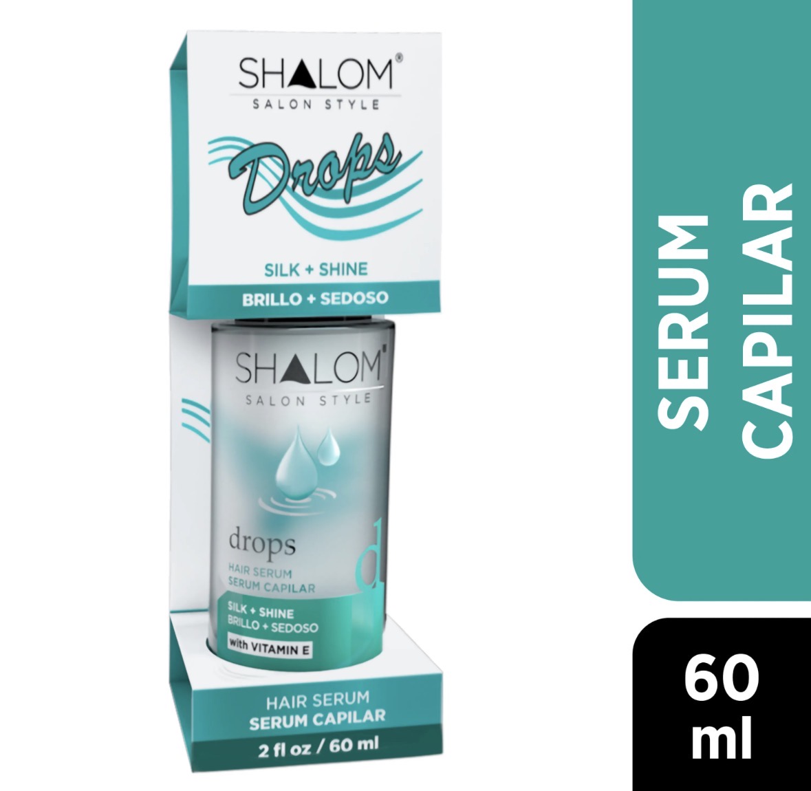Shalom serum drops vitamina E 60ml. Fardo Q320 de 12u