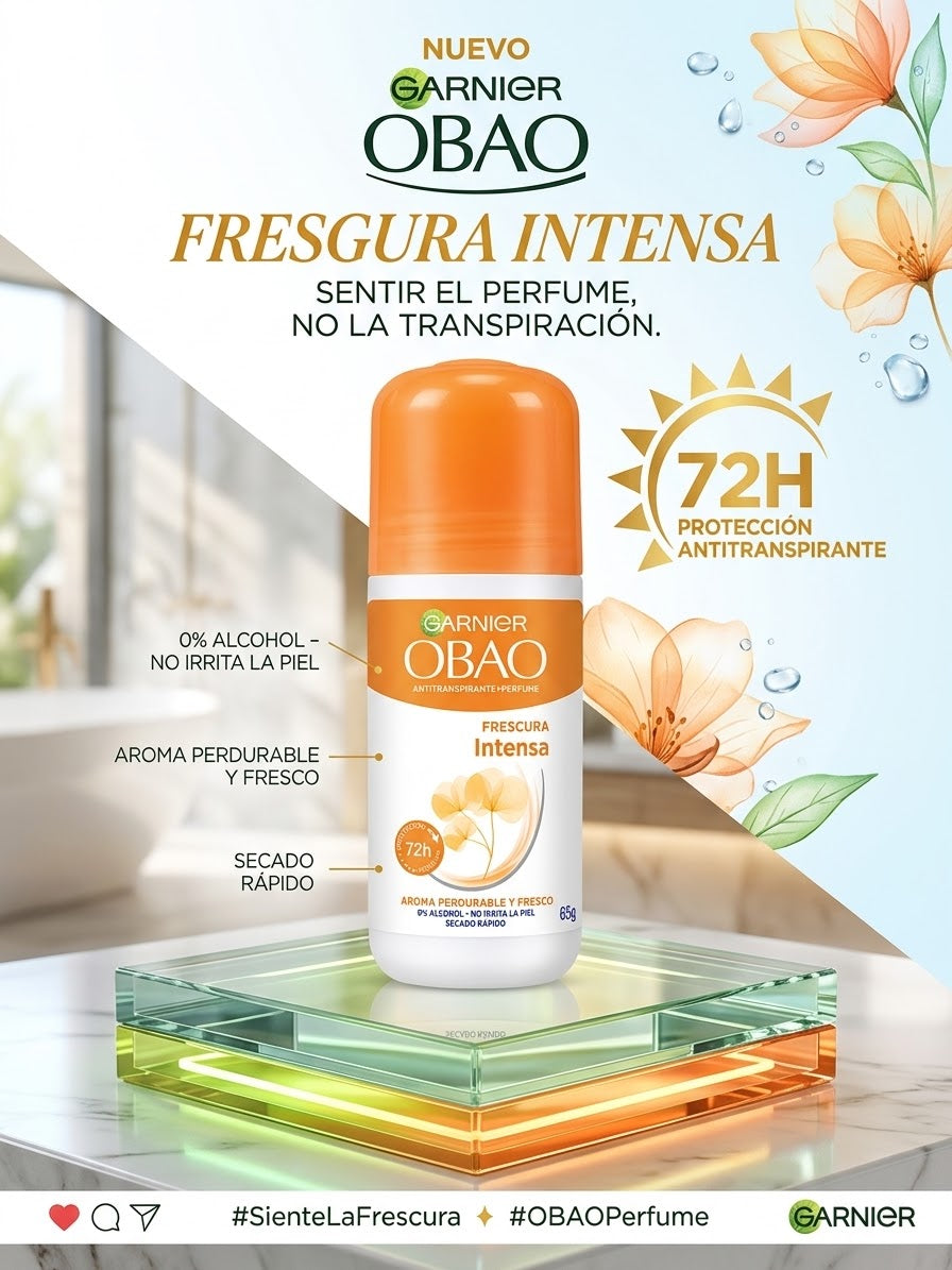 Obao Roll-on Frescura Intensa 65g / Fardo Q180/12u.