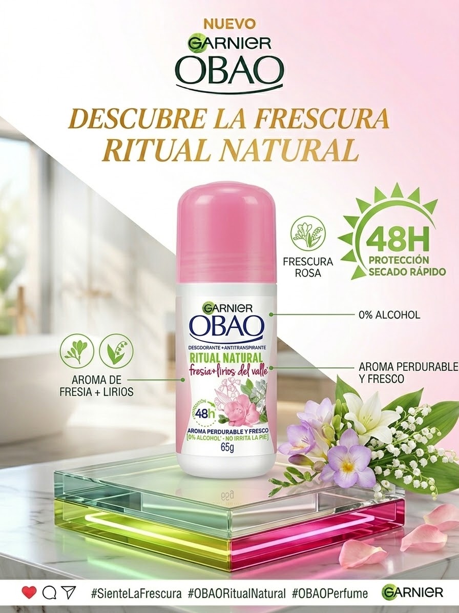 Obao Roll-on Ritual Natural 65g / Fardo Q180/12.