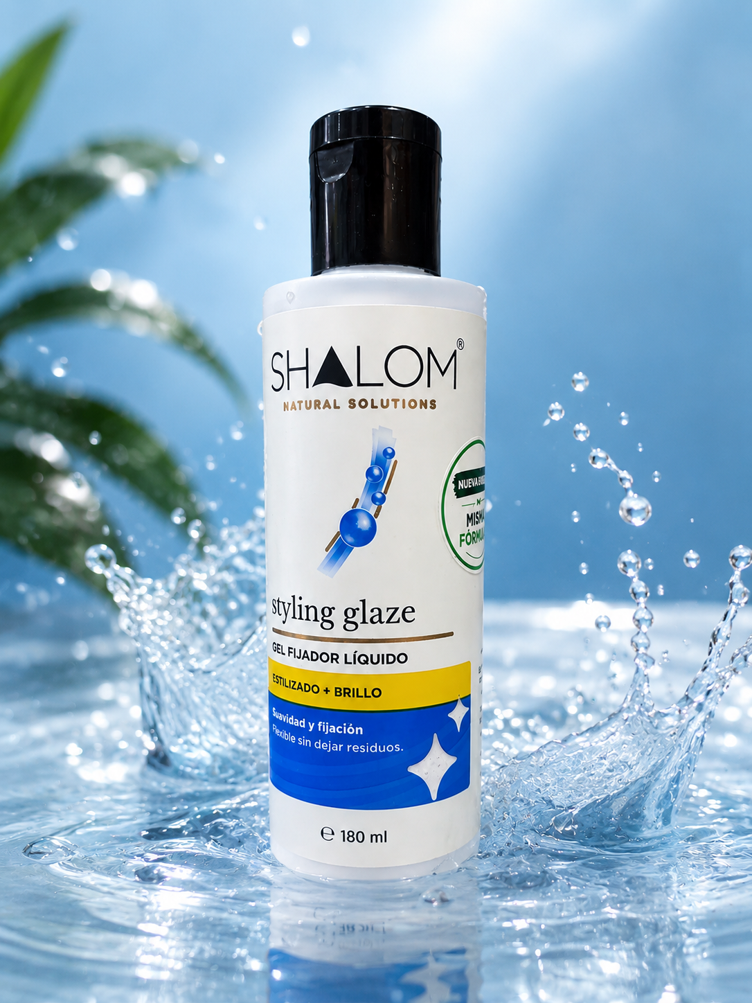 Shalom gel fijador líquido 180ml. Fardo Q195/12u.