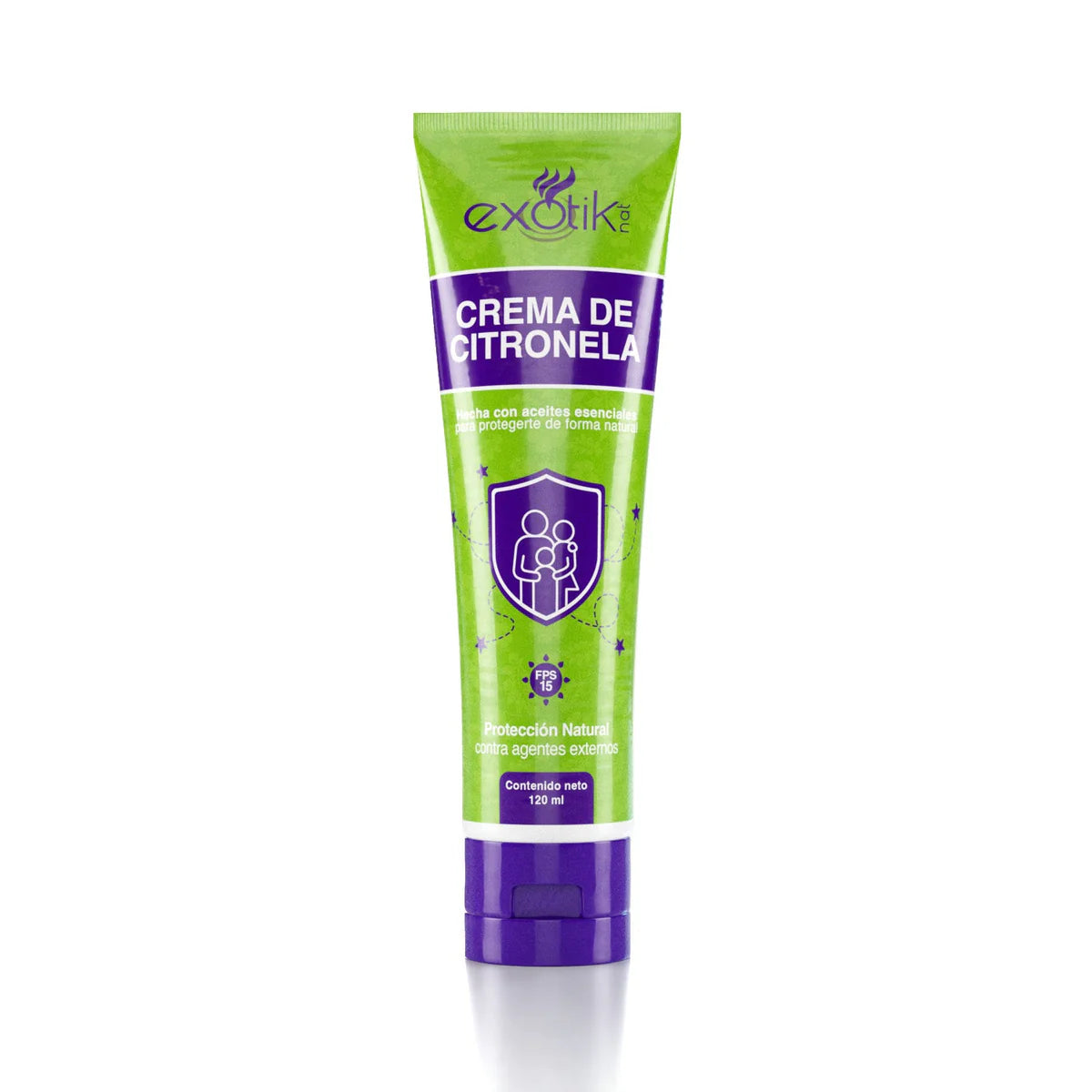 Crema citronela repelente exotik nat 120ml / fardo Q480 de 12u