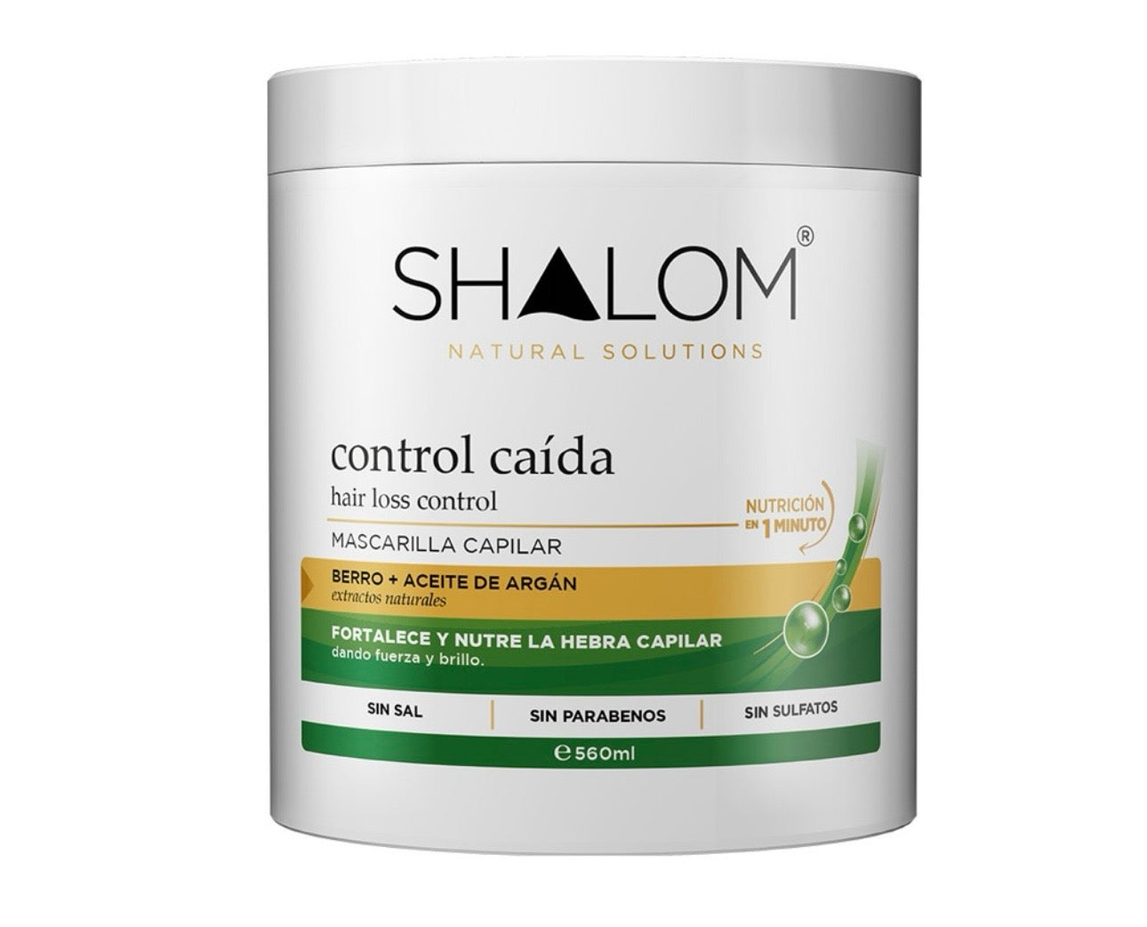 Shalom mascarilla control caida 560ml/ Fardo Q425 de 12u