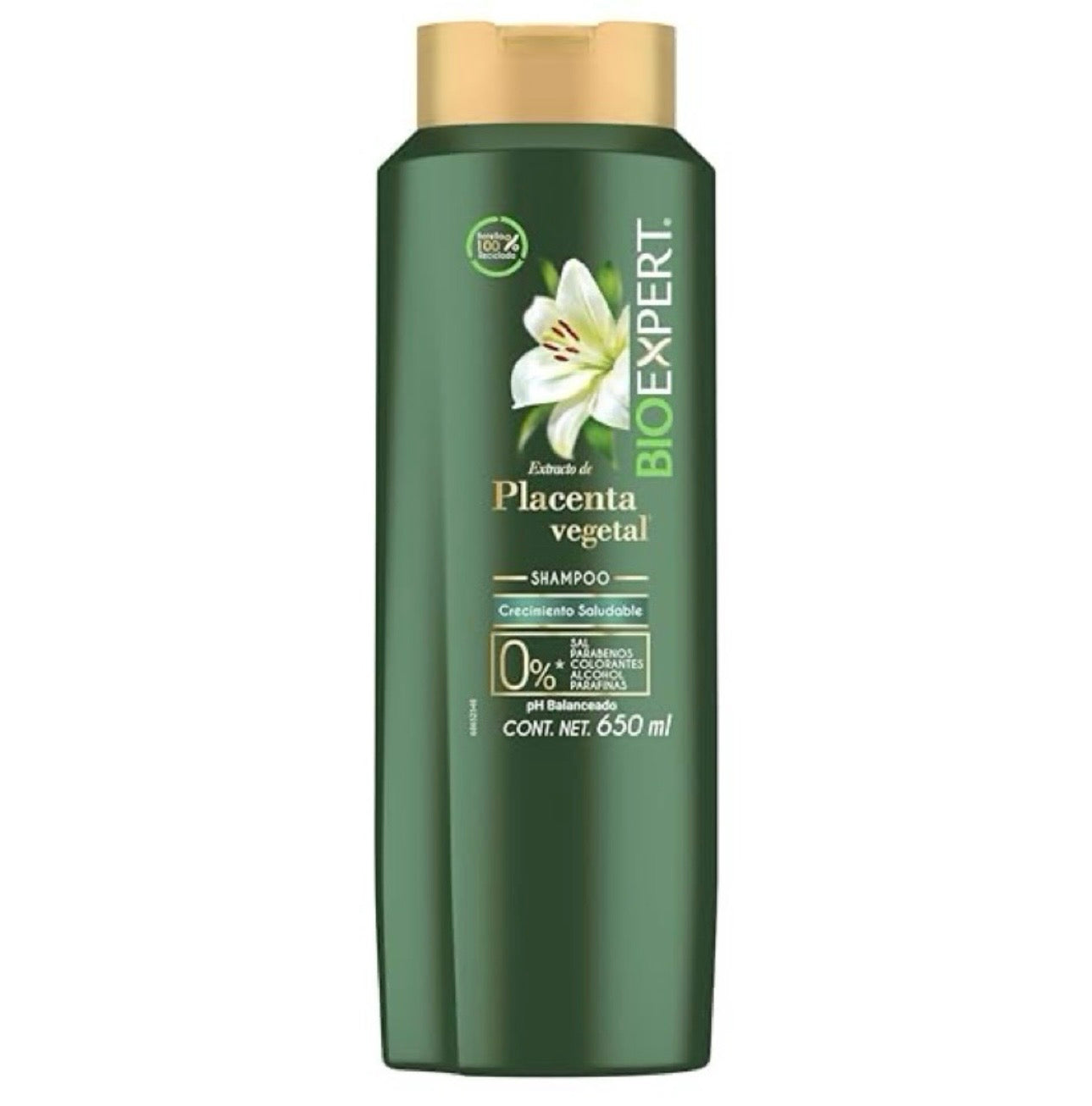 Bioexpert Sh placenta vegetal 650ml/ Fardo Q450 de 12U
