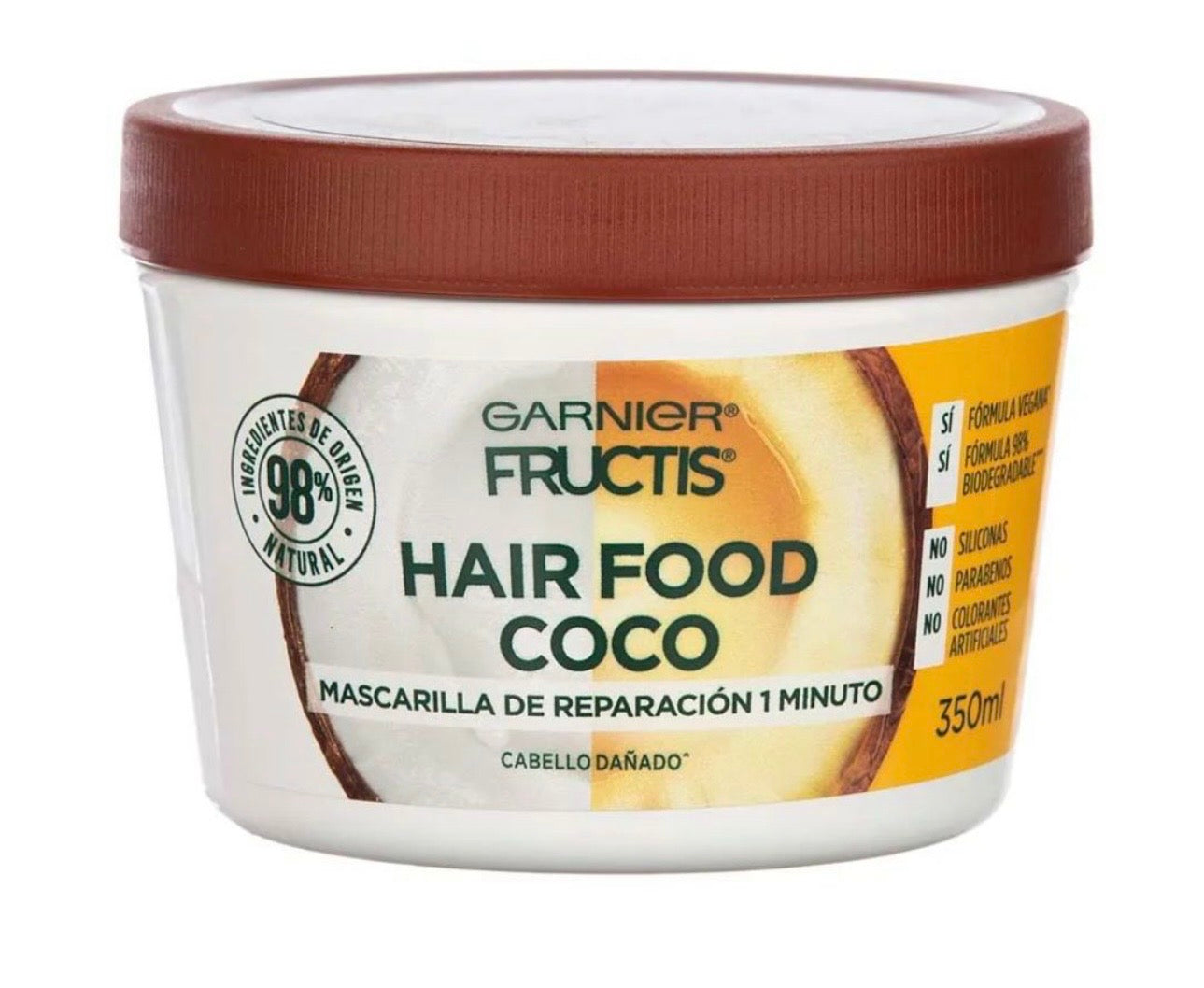 Garnier Fructis Mascarilla coco Reparación 350g  Fardo 400/12 U
