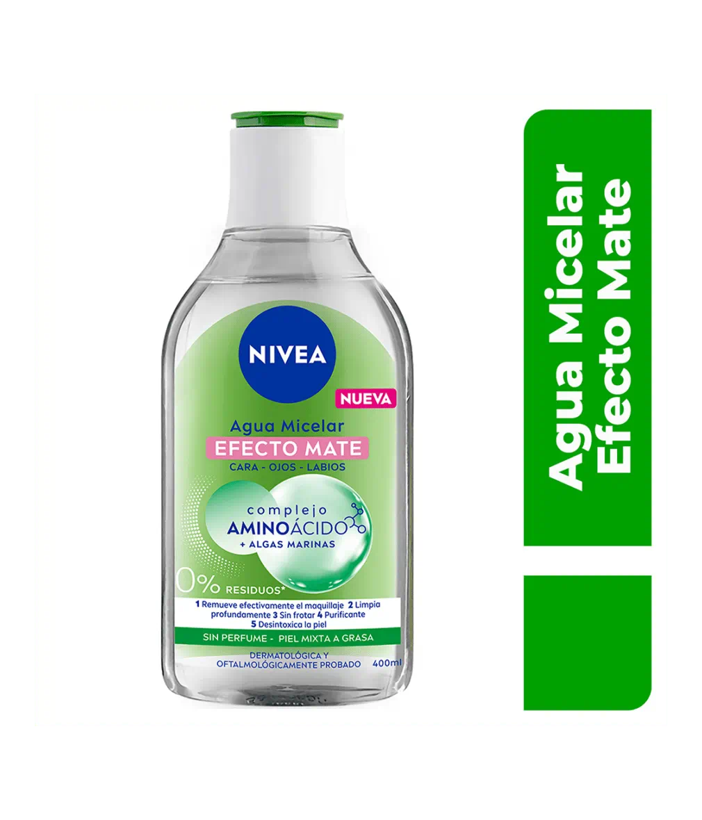 Nivea agua Micelar Efecto Mate 400ML. FARDO 725/12U