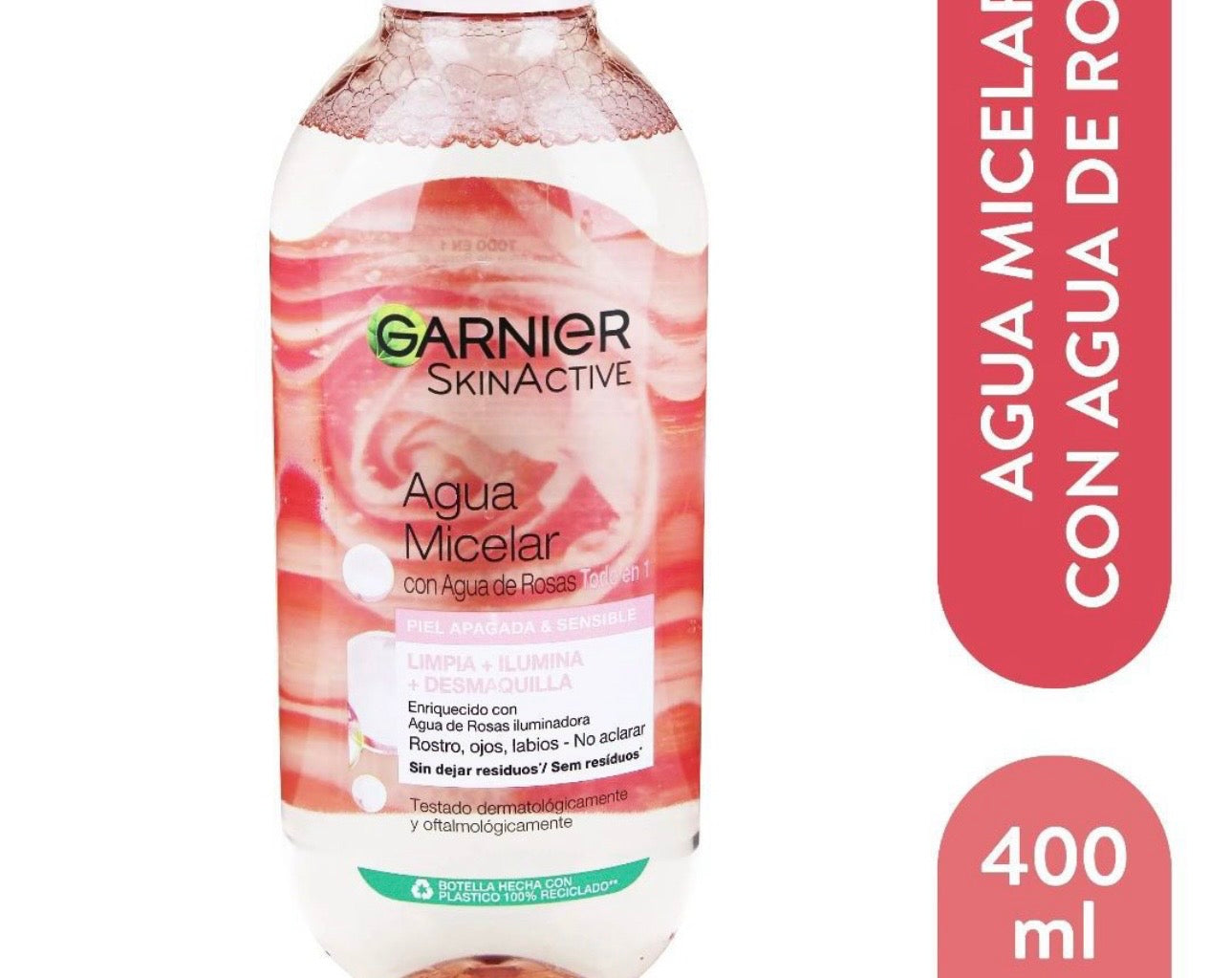 Garnier Agua Micelar Rosas 400ml Fardo 780/12U