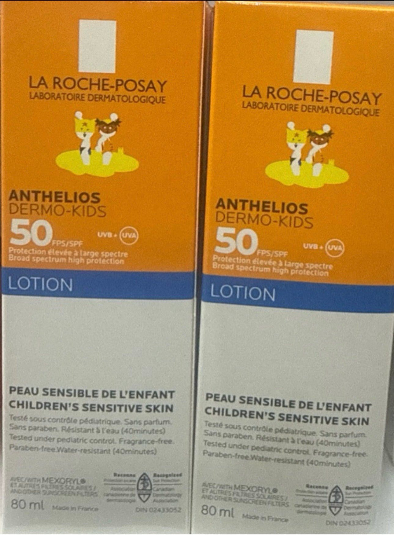 Prtector solar anthelios dermo-kids 80ml/ fardo a 520.00 de 12u