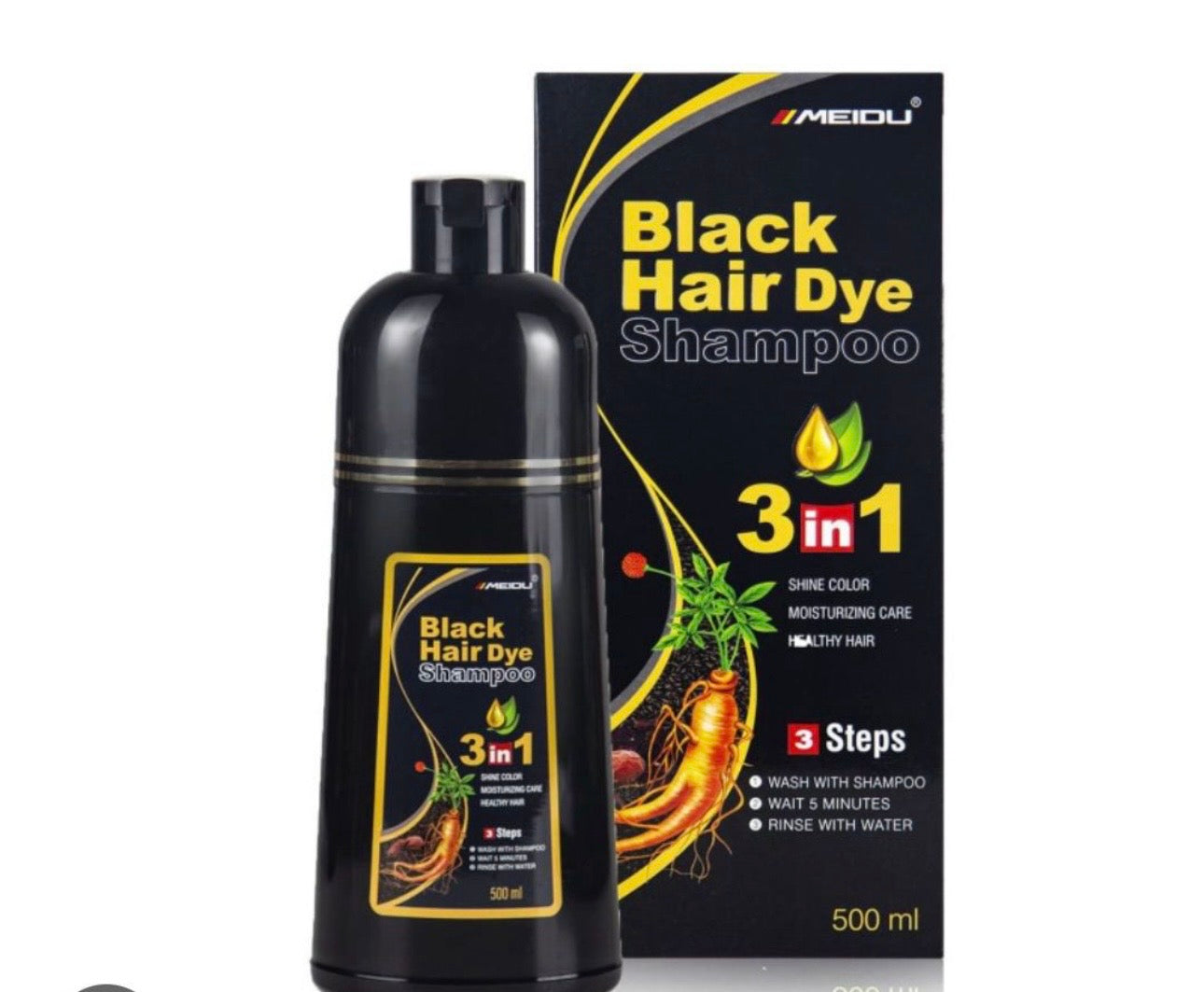 Hair Dye Negro 500 ml con tinte  Fardo 720/12U