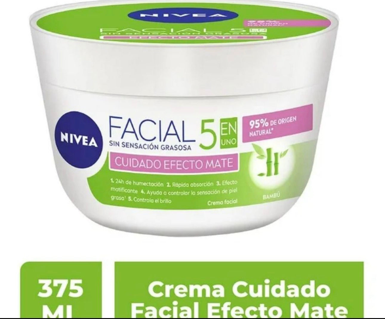 Nivea Facial Efecto Mate 375 ML  Fardo Q600/12 U