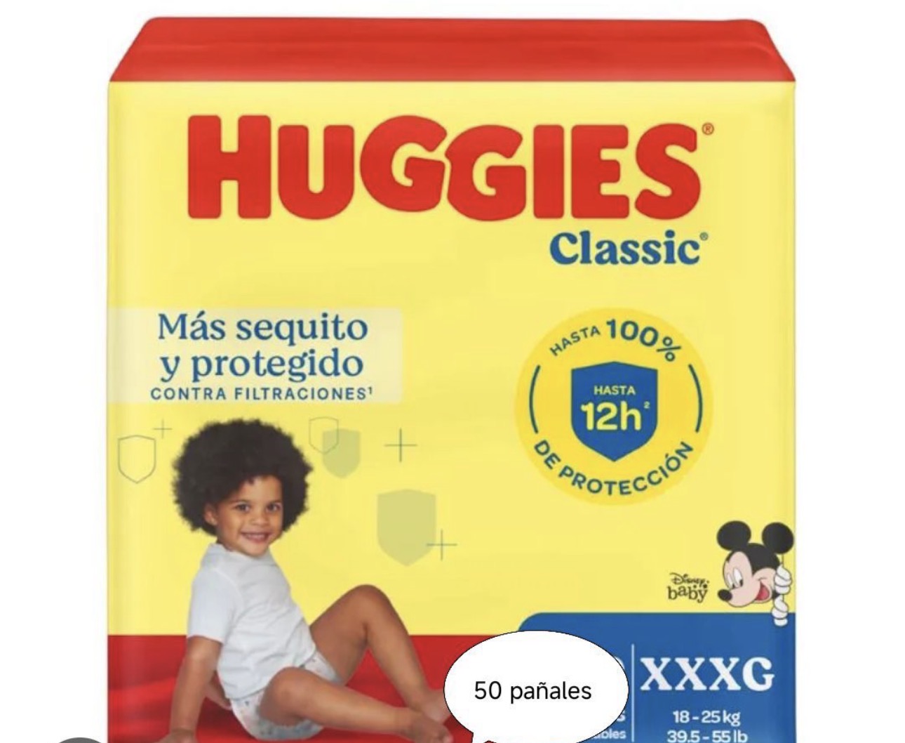 Huggies Clasic XXXG/6  42 pañales Fardo Q 290/4