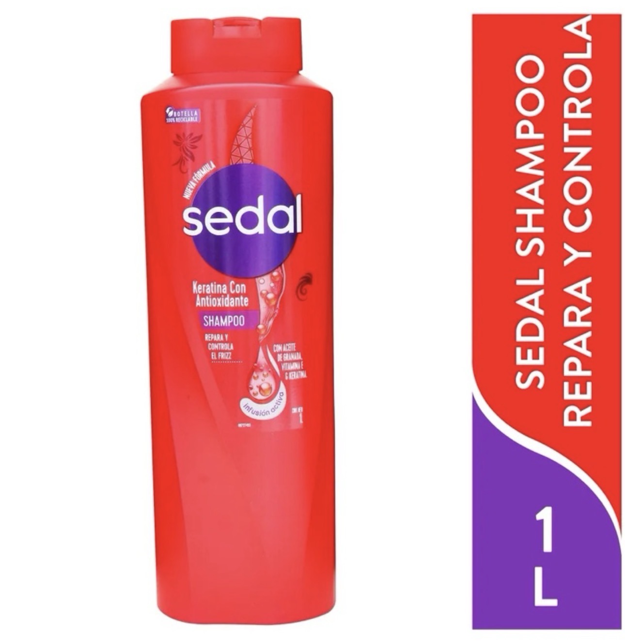 Sedal sh keratina 1lt / fardo a 510  de 12u
