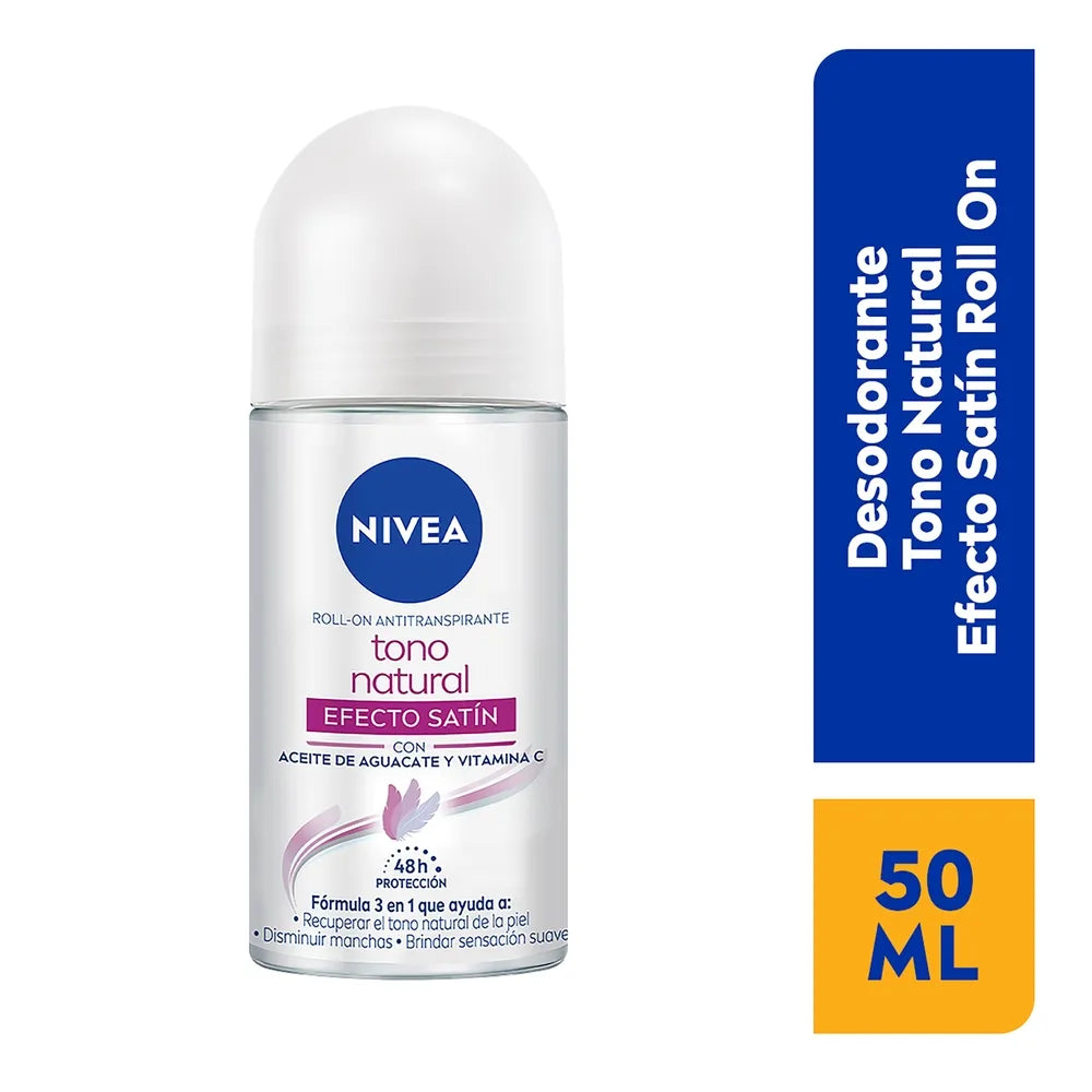 Nivea roll-on efecto satin 50ml/ fardo a 160 de 12u