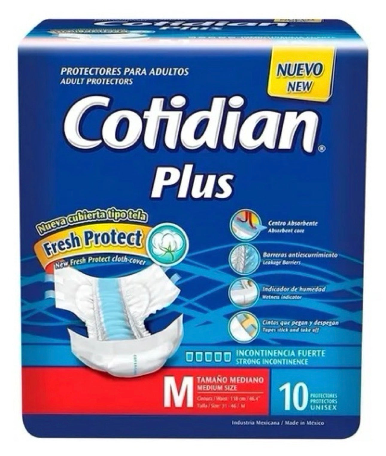 Pañal para adultos cotidian M/ Fardo Q260 de 6 paquetes