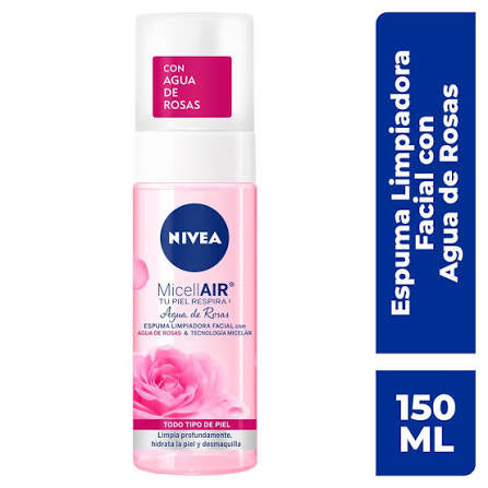 Nivea espuma facial de rosas 150ml/ 730 de 12u