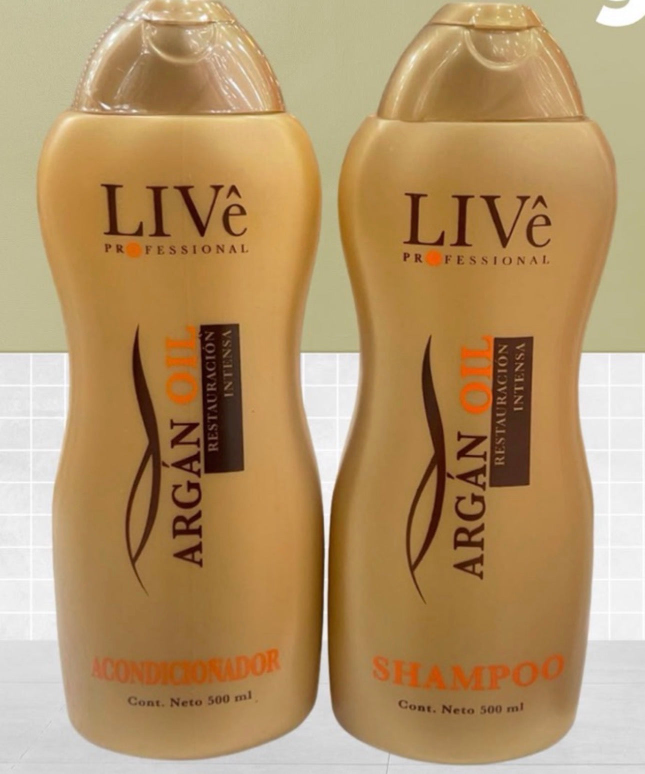 Live duo argan oil 500ml/ fardo a 300 de 12u