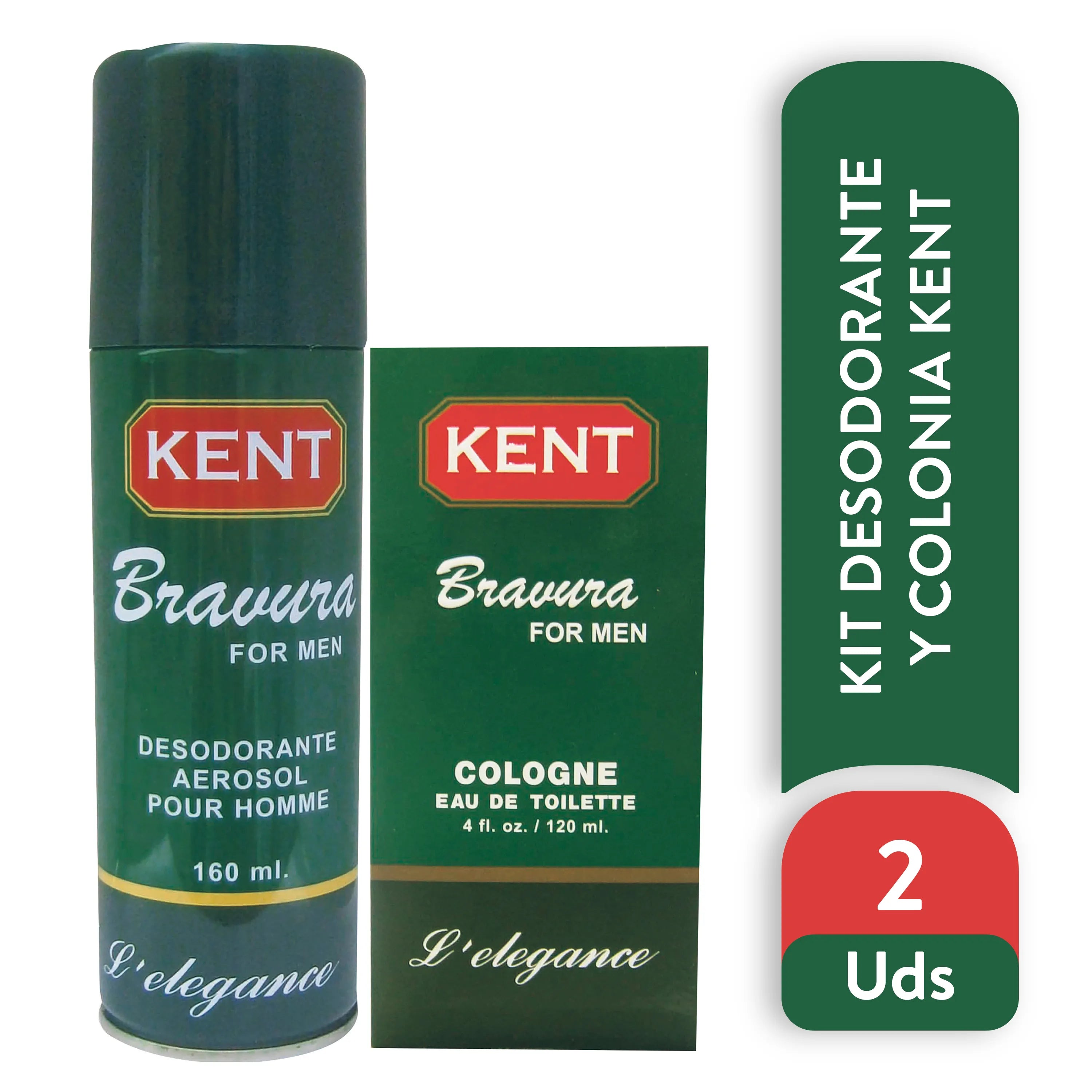 Kent estuche verde Roll-on y Colonia  /Fardo Q225/12U