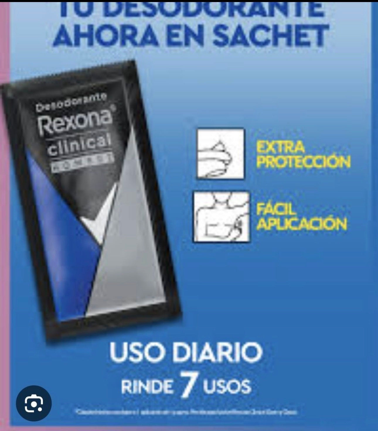 Rexona Clinical Hombre Sachet tira de 20U /Fardo Q245/6 Tiras