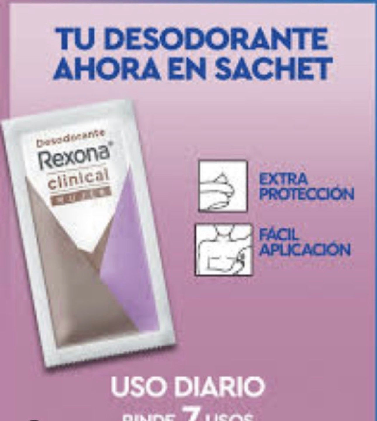Rexona Clinical Mujer Sachet tira de 20u /Fardo Q245/6 tiras