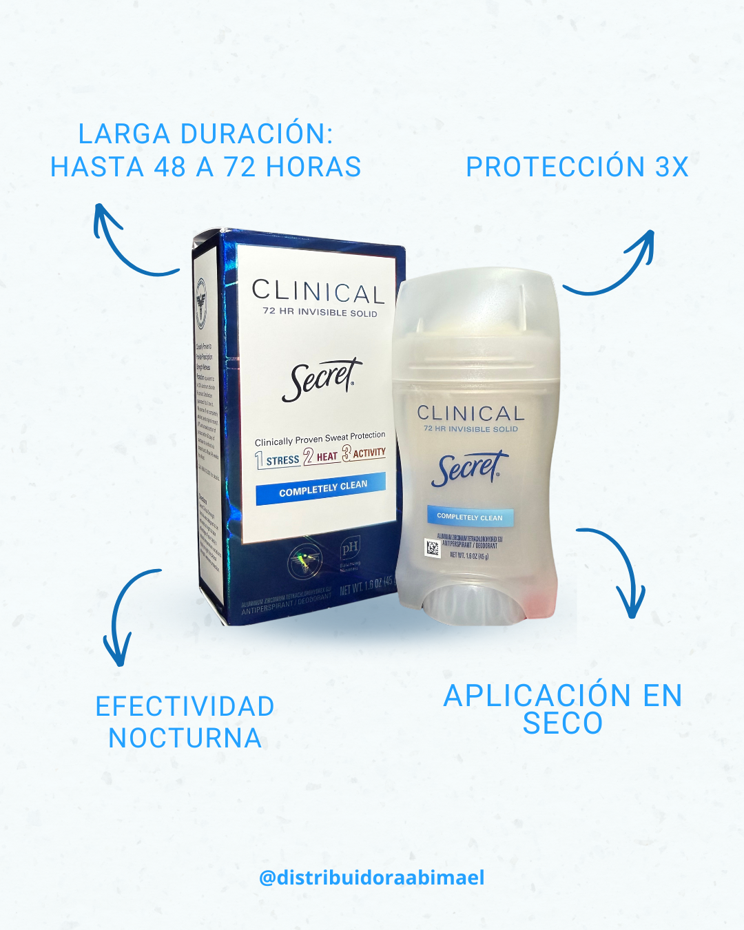Secret Clinical barra 45g  /Fardo Q585 de 12U