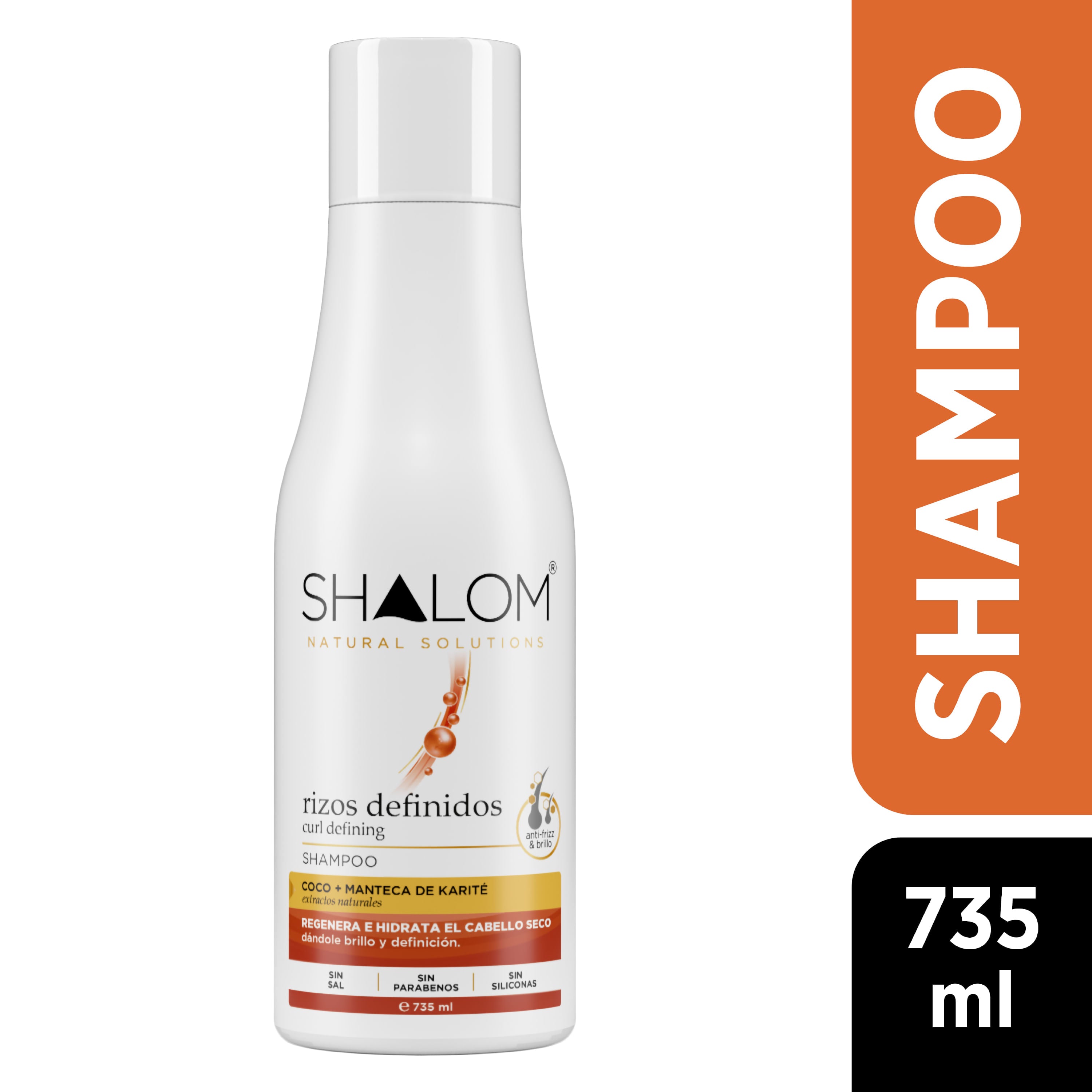 Shalom Sh rizos definidos 735ml/ Fardo Q470 de 12u