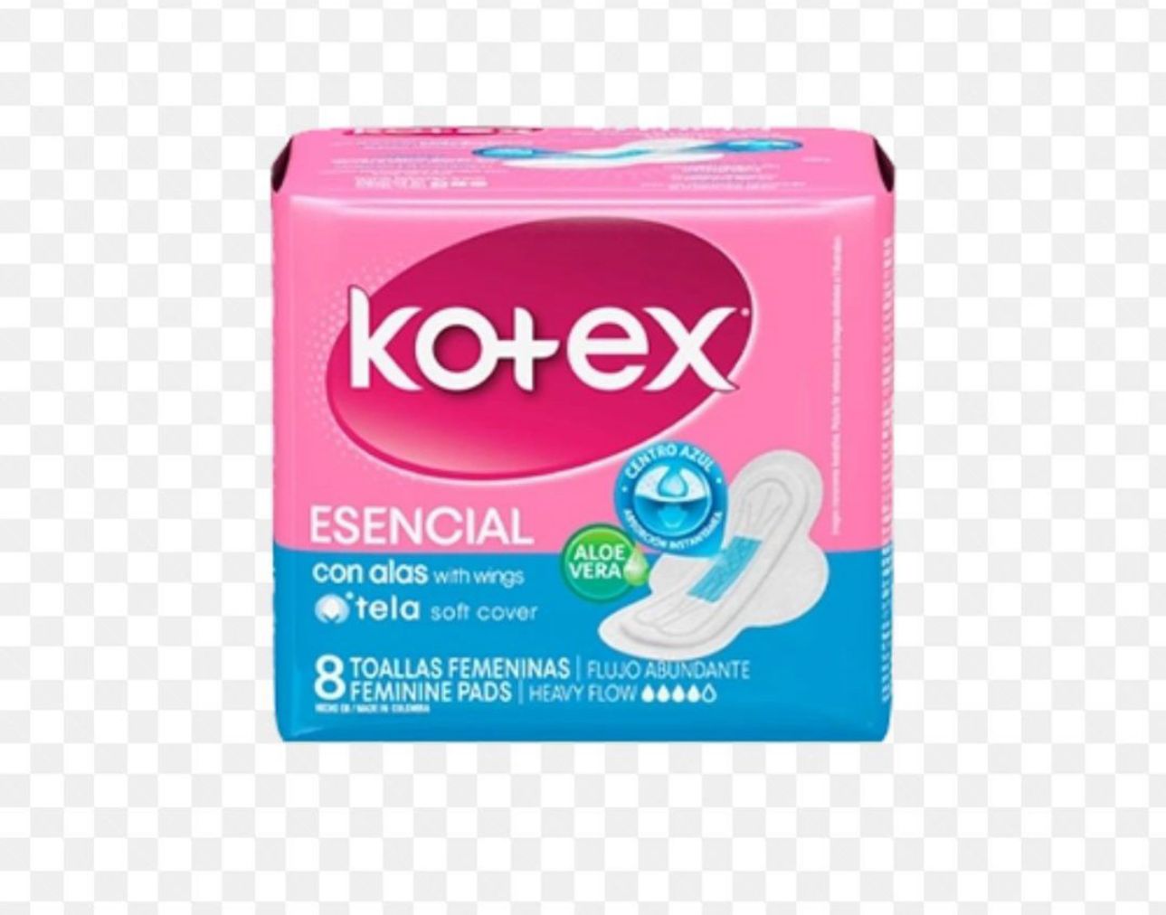 Kotex Esencial con alas  Dia/ Fardo Q150 de 24U