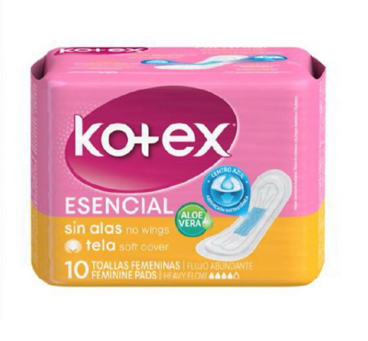 Kotex Esencial sin alas Dia / Fardo Q150 de 24U