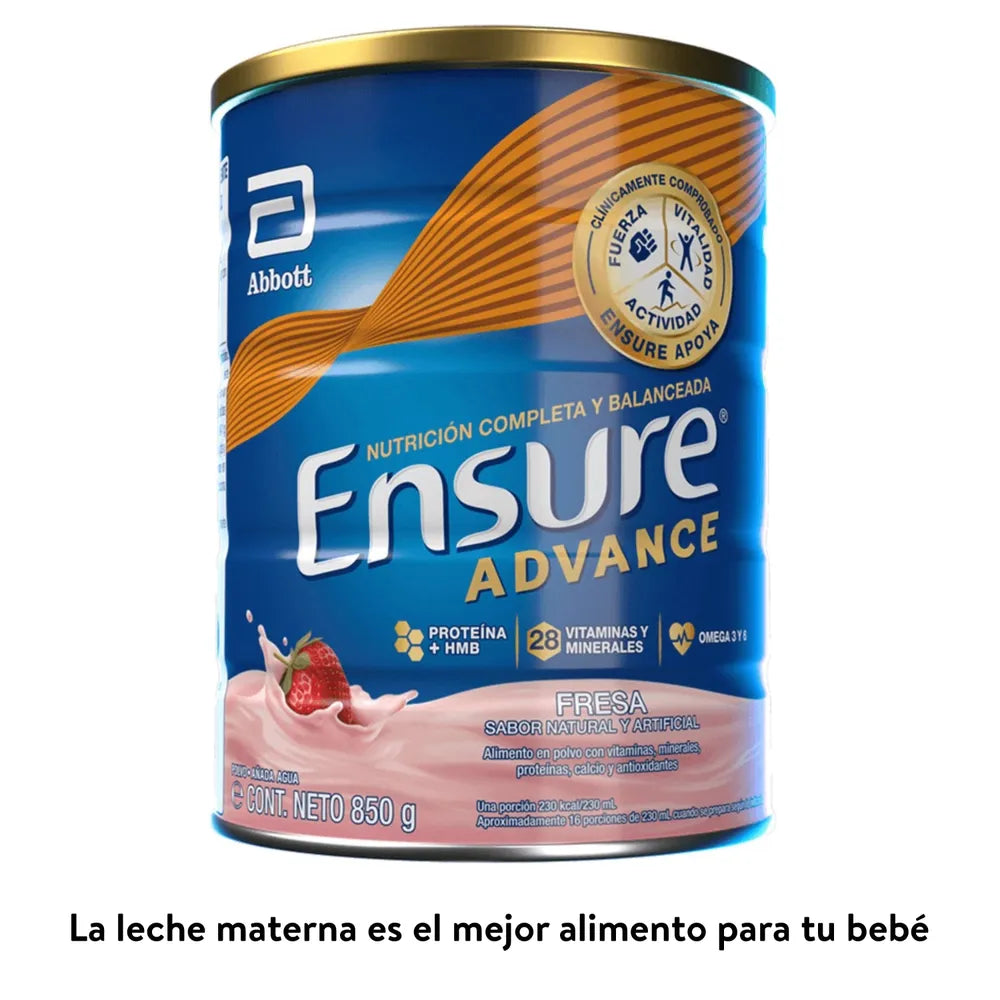 Ensure advance fresa 850g/ fardo a 4,085 de 12u