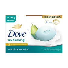 Dove Jabón Pera y aloe 4 pack 106g C/U  /Fardo Q 700/18U