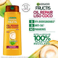 Garnier fructis Sh Oil Repair Liso Coco sh 650ml/ Fardo Q430 de 12U